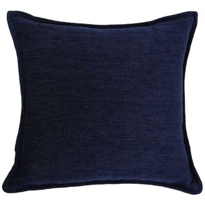 Plain Chenille Navy Blue Cushion_49cm x 49cm