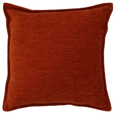Plain Chenille Burnt Orange Cushion_43cm x 43cm