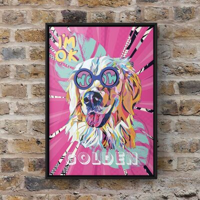 Affice a4 dog pop art