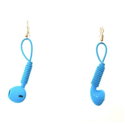 Boucles d'Oreilles Casque Bleu