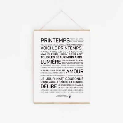 Affiche Printemps - Victor Hugo - A3