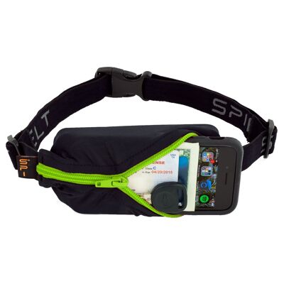 Spi belt kids black with lime zip