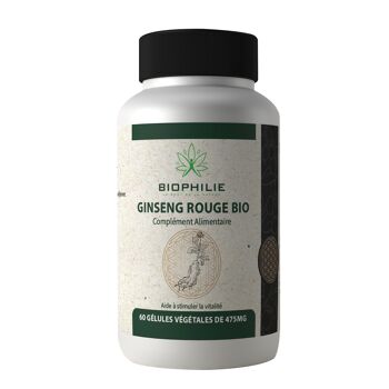 Ginseng Rouge Bio 60 gélules végétales de 475mg 1