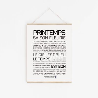 Affiche Printemps, saison fleurie - A3