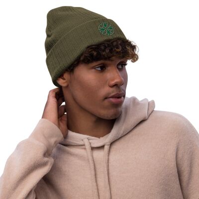 Recycled Cuffed Beanie - Olive