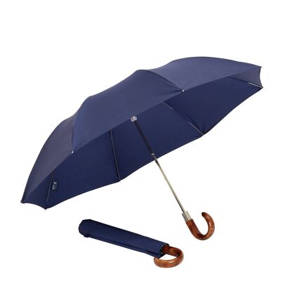 British Hand-Made Ince Folding Umbrella - French Navy