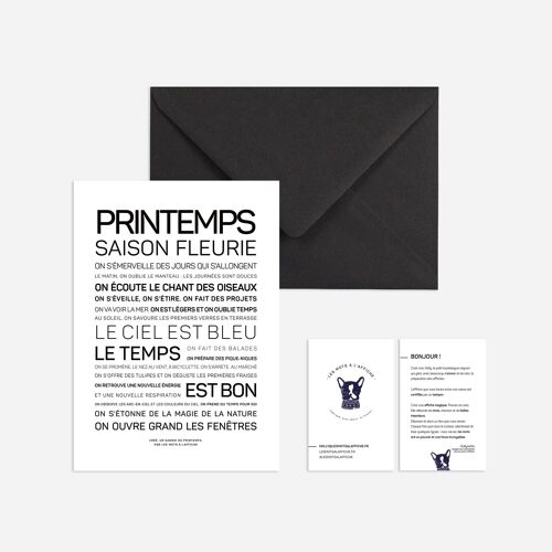 Affiche format mini Printemps, saison fleurie