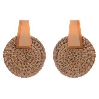 Leuchtend orangefarbene Ohrringe