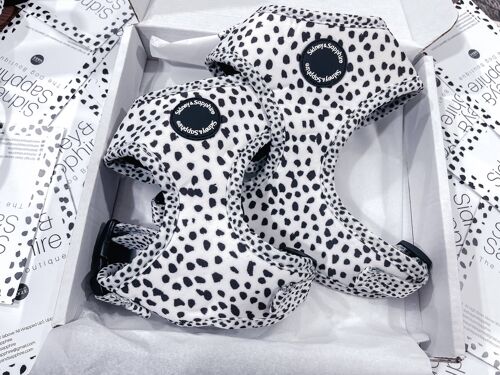 Black and White Dalmatian Print 'Dotty Dexter' Dog Harness , SKU027