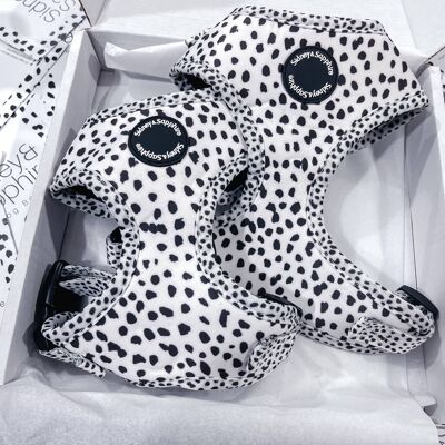 Black and White Dalmatian Print 'Dotty Dexter' Dog Harness , SKU027