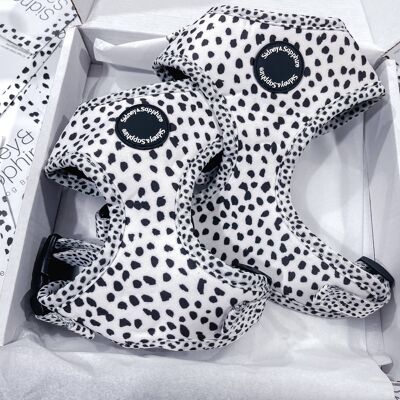 Imbracatura per cani 'Dotty Dexter' con stampa dalmata in bianco e nero, SKU027