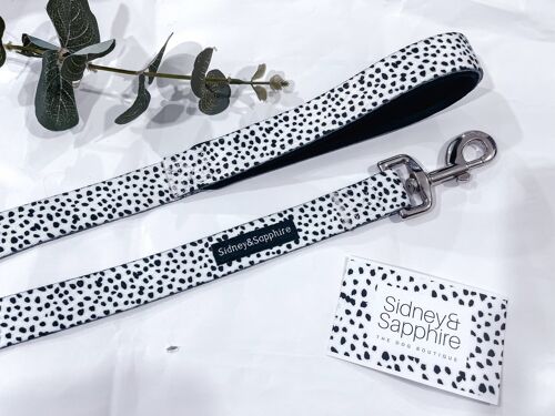 Black and White Dalmatian Print 'Dotty Dexter' Dog Leash , SKU032
