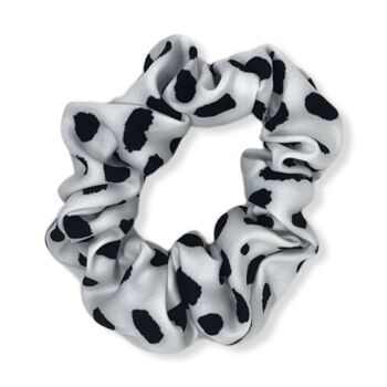 Chouchou à imprimé dalmatien noir et blanc, SKU034 2