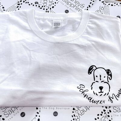 Camiseta para amantes de los perros 'Dog Vibes Only' blanca o negra, SKU095