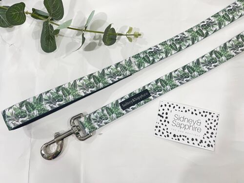 Green Plant Print 'Botanical Bella' Dog Leash , SKU135