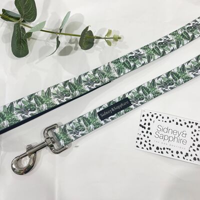 Green Plant Print 'Botanical Bella' Dog Leash , SKU135