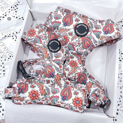 Pink Floral Print 'Paisley Pippin' Dog Harness , SKU154