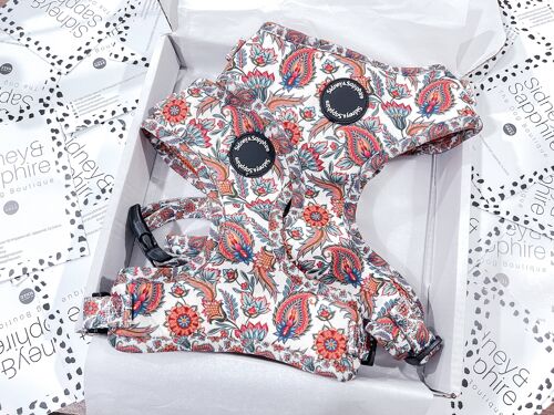 Pink Floral Print 'Paisley Pippin' Dog Harness , SKU155