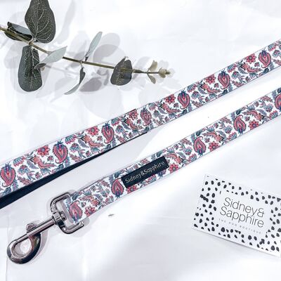 Laisse pour chien imprimé floral rose 'Paisley Pippin', SKU159