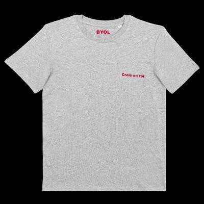 Believe in yourself Gray Crew-neck T-shirt