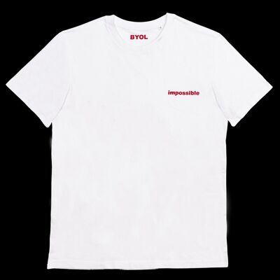 Mögliches weißes T-Shirt mit Rundhalsausschnitt