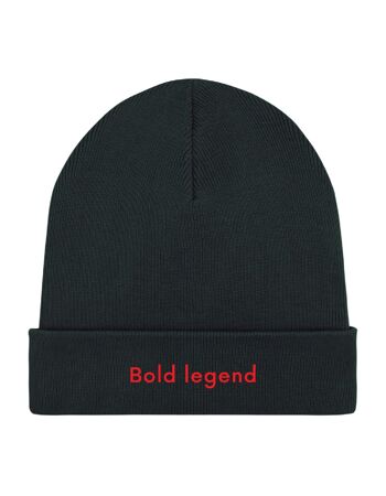 Bold legend (légende audacieuse) Bonnet beanie Noir