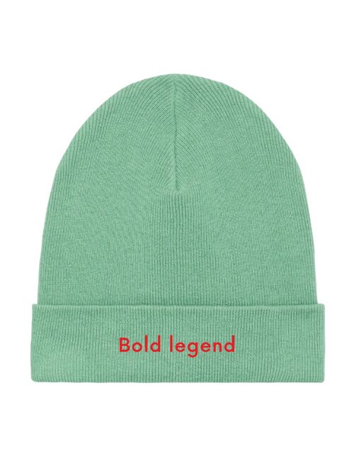 Bold legend (légende audacieuse) Bonnet beanie Vert menthe