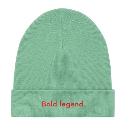 Bold legend (légende audacieuse) Bonnet beanie Vert menthe