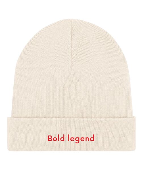 Bold legend (légende audacieuse) Bonnet beanie Creme