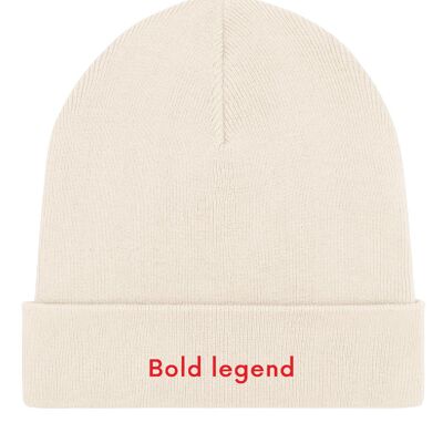Bold legend (légende audacieuse) Bonnet beanie Creme