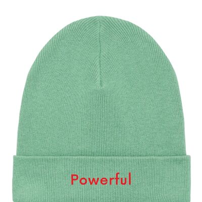 Powerful Beanie Hat Mint Green