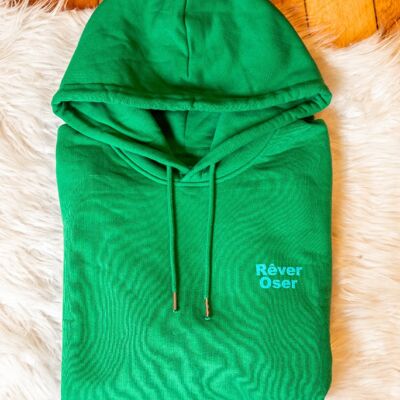 Dream Dare Kangaroo Pocket Hoodie Green