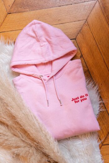 Just do it for you Hoodie poche kangourou Rose 1