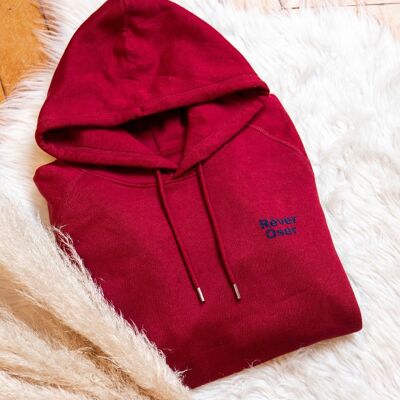 Dream Dare Side Pocket Hoodie Burgundy