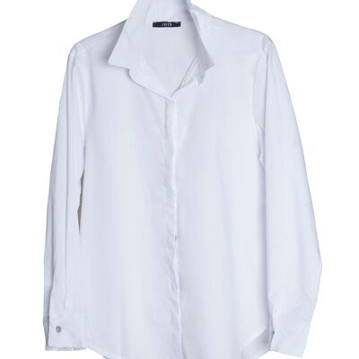ALFRED Standard-Fit Shirt With Studded Back Design in White