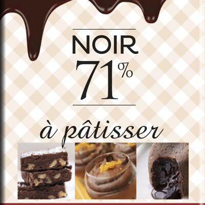 Tablette Chocolat Noir 71% à pâtisser Tradition