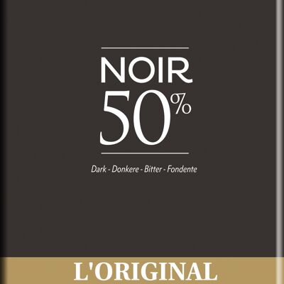 Barra de Chocolate Negro 50% El original 200g