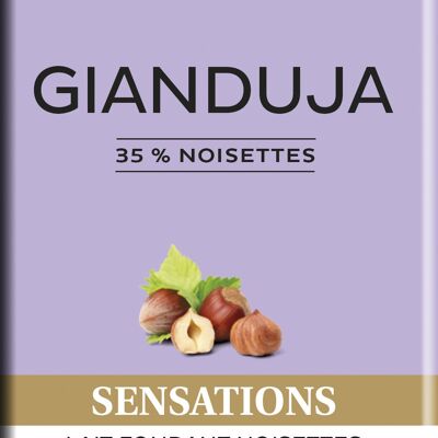 GIANDUJA - Barra de Chocolate con leche 35% crema de avellanas 100g