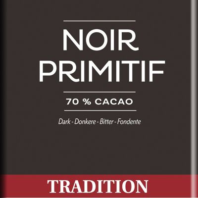 Traditional 70% Primitive Dark Chocolate Bar 90g