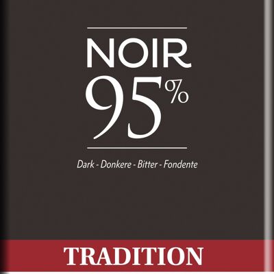 95% Tradition Dark Chocolate Bar 90g