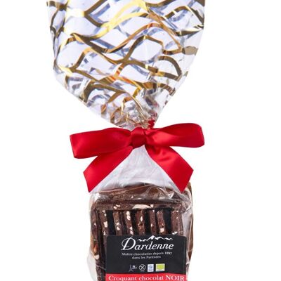Croquants chocolat NOIR 71%- Noisettes entières-Amandes entières - Cranberries 180g