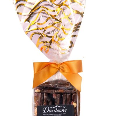 Croquants chocolat NOIR 71%-Noisettes entières-Amandes entières-Abricots 180g