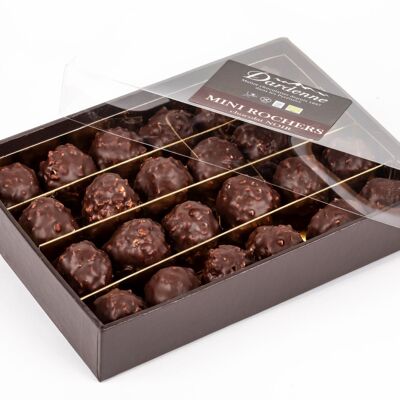 24 Mini DUNKLE Schokoladen Praliné Rocks 240g
