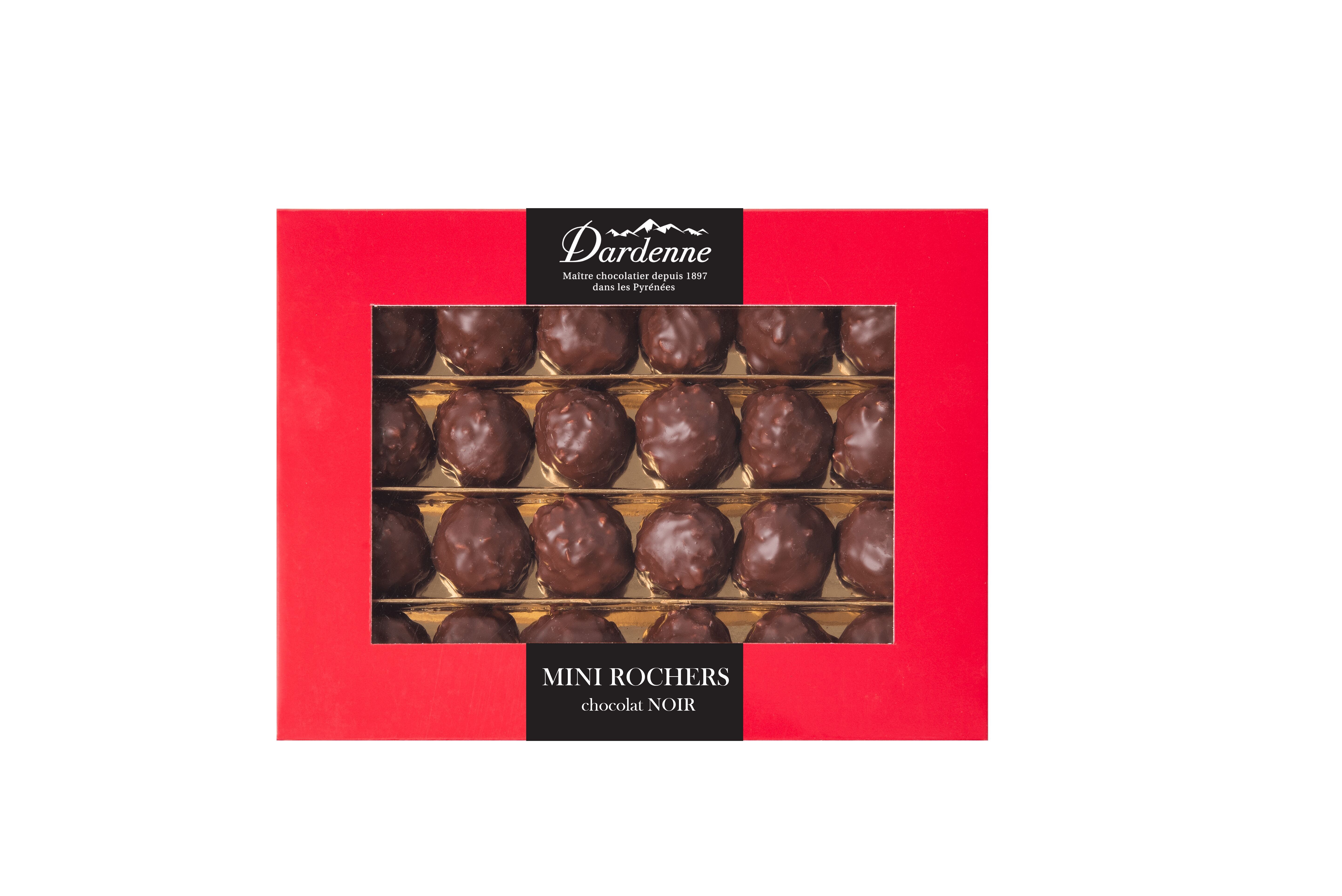 24 Mini DUNKLE Schokoladen Praliné Rocks 240g