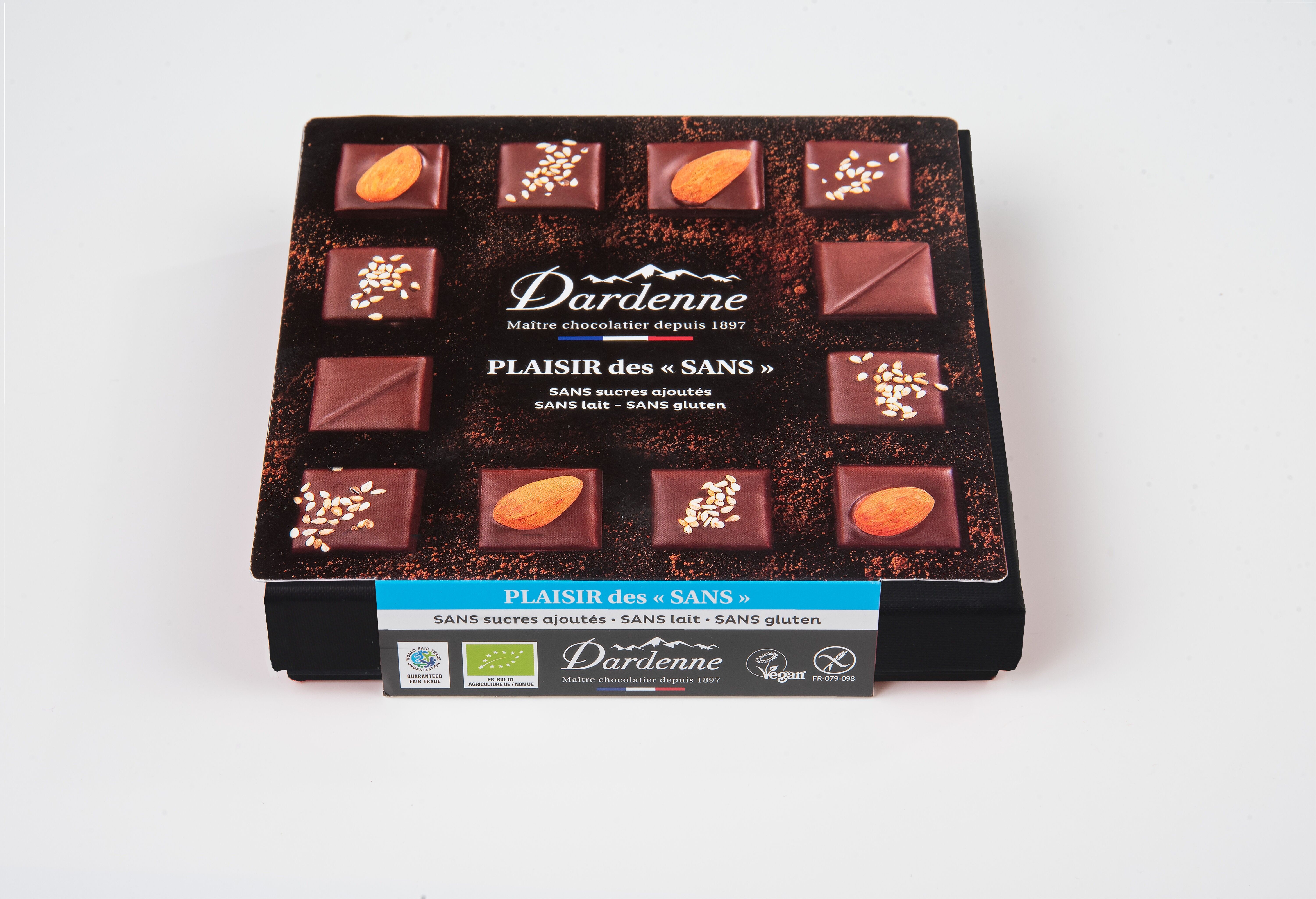 Weihnachtsschokoladenschachtel – ohne Zuckerzusatz – „FREE“-GENUSS – 170g