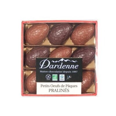 Assortment of praline Easter eggs: 4 Dark, 5 Milk - 100g