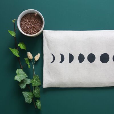Large Flaxseed Hot Water Bottle - Moons