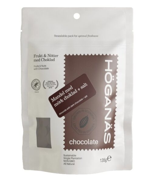 Roasted & Salted Almonds Covered in 60% Dark Chocolate