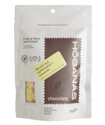 Amandes Grillées Enrobées de Chocolat au Lait 36% + Poudre "Limoncello" 1