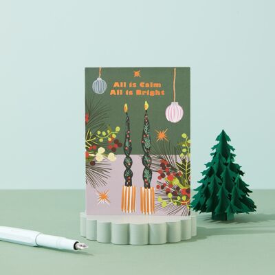 Tout est calme, tout est lumineux - Carte de Noël